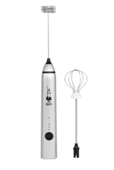 Stab-Milchaufschäumer von Bialetti mit zwei Aufsätzen