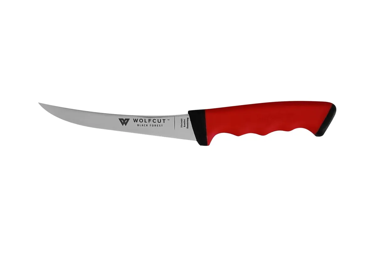WOLFCUT SoftGrip RED-Serie - Ausbeinmesser 13 cm gebogene flex Klinge