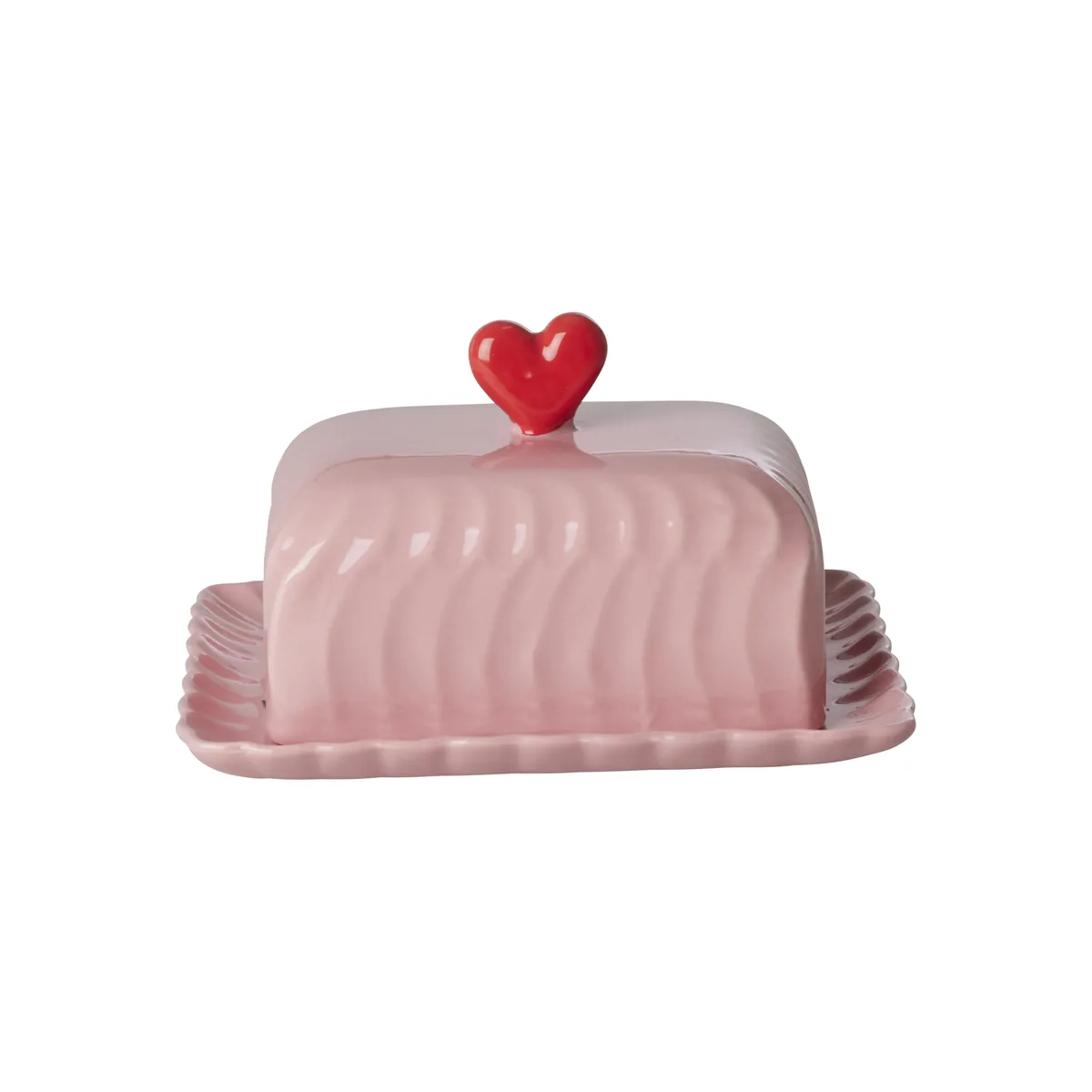 Butterdose HERZ pink/rosa