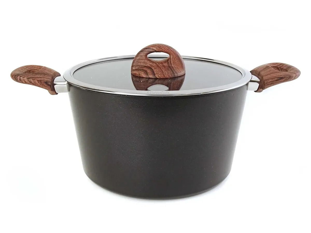 CELAR Kochtopf CLASSY WOOD 24 cm keramikbeschichtet mit Deckel