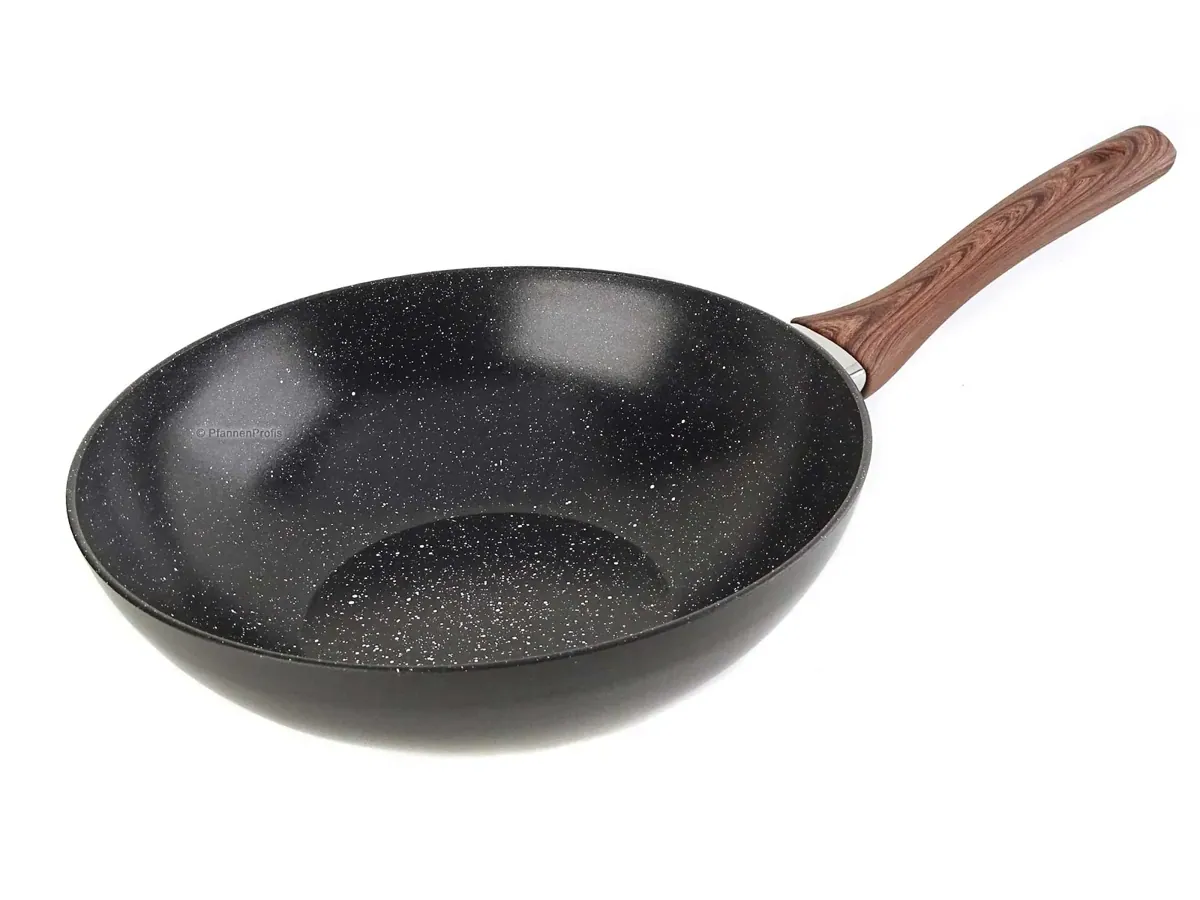 CELAR Wok-Pfanne CLASSY WOOD 28 cm Stielwok keramikbeschichtet