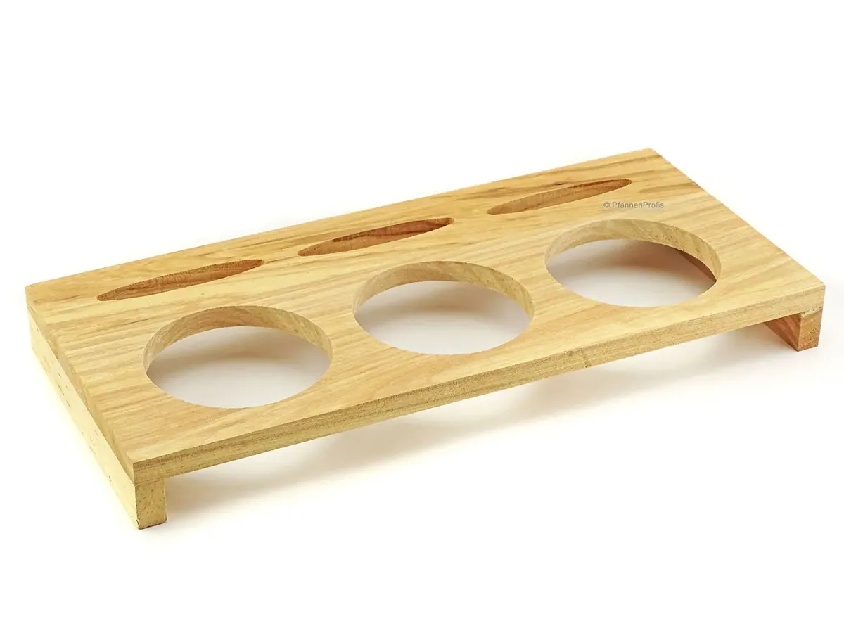Servierbrett aus Holz für 3 XANTEN Mini Töpfe