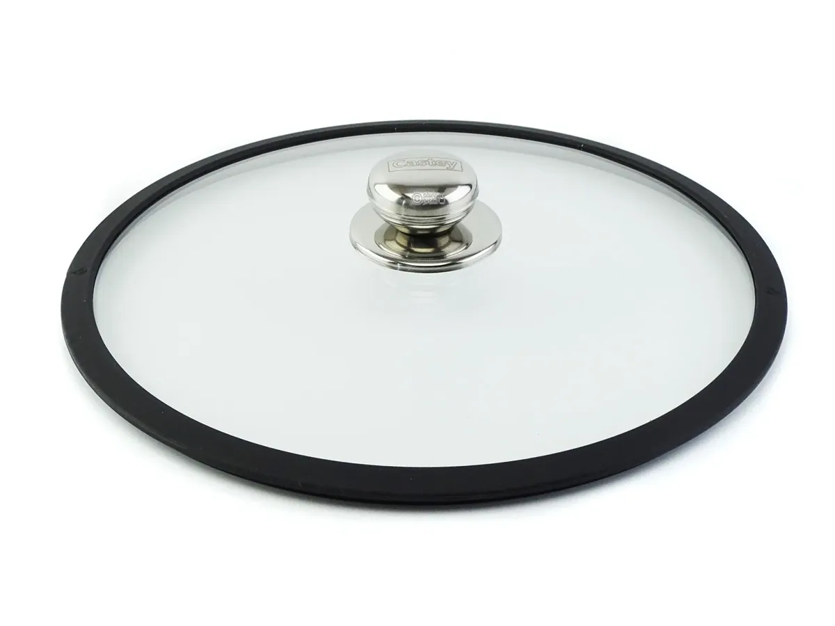 CASTEY Glasdeckel  30 cm mit Silikonring hitzebeständig bis 220°C ofenfest