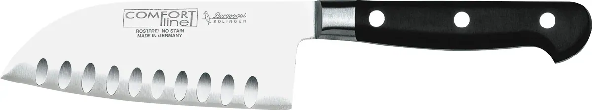 -Burgvogel Cutlery Solingen- Santokumesser kurz mit Kulle Klinge 13,6cm "COMFORT line"