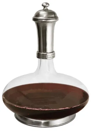 Cosi Tabellini BAIOCCO Weindekanter 1,4 l aus Zinn und Kristallglas
