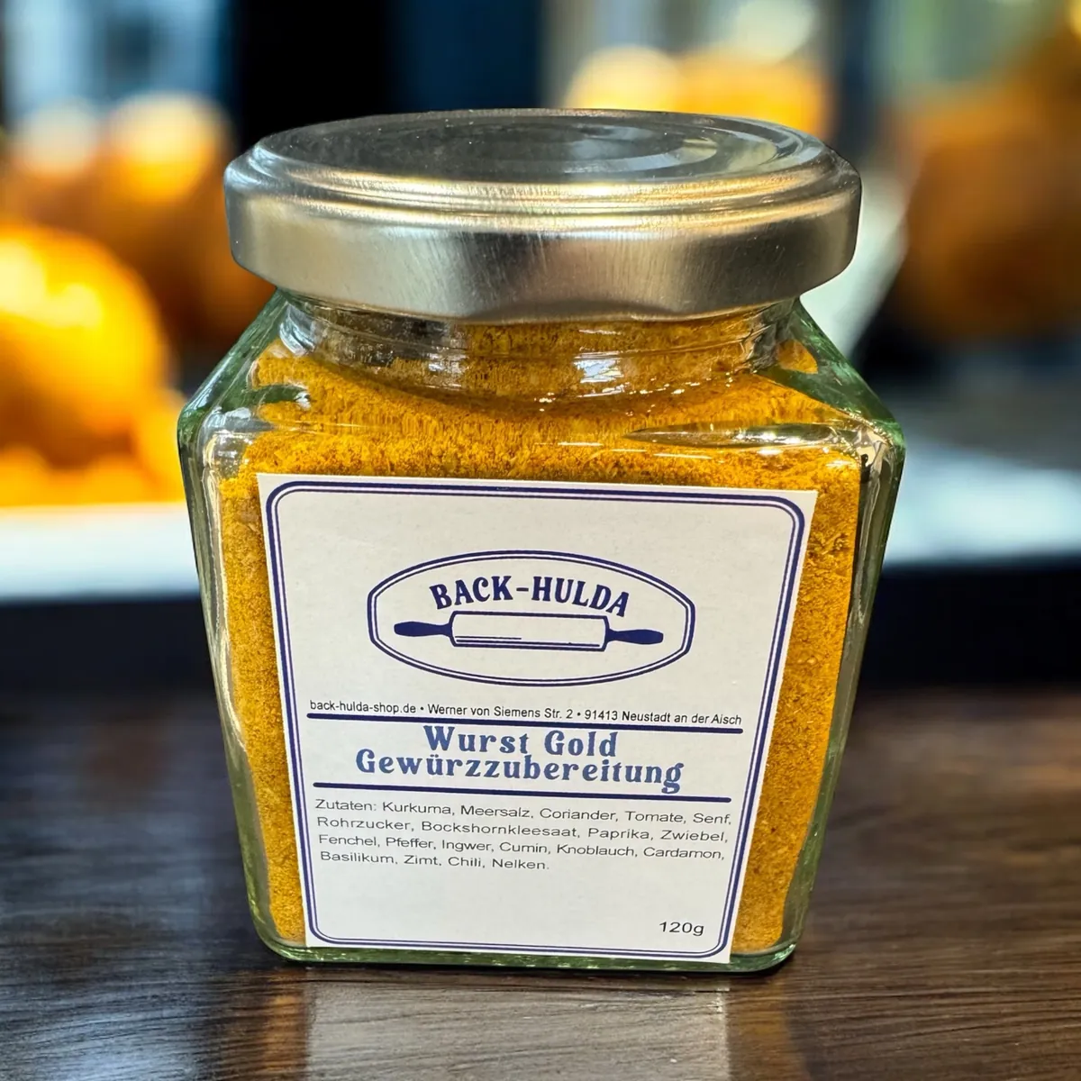 Wurst Gold - Der Kultgeschmack für deine Currywurst. 120g Im Quadrat Glas