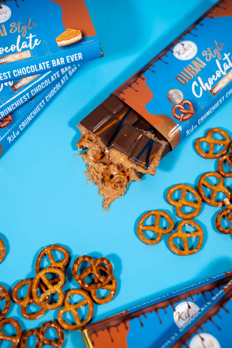 Kikis Dubai Style Chocolate - Caramel Pretzel 🍫