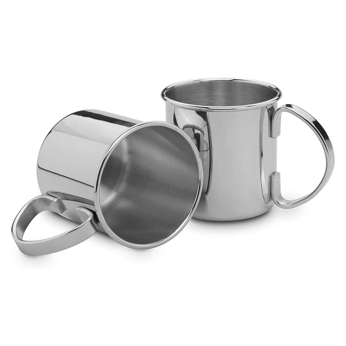 Moscow Mule Becherset, 2-tlg, 480 ml, bruchsichere Edelstahl-Gläser, Cocktail-Set