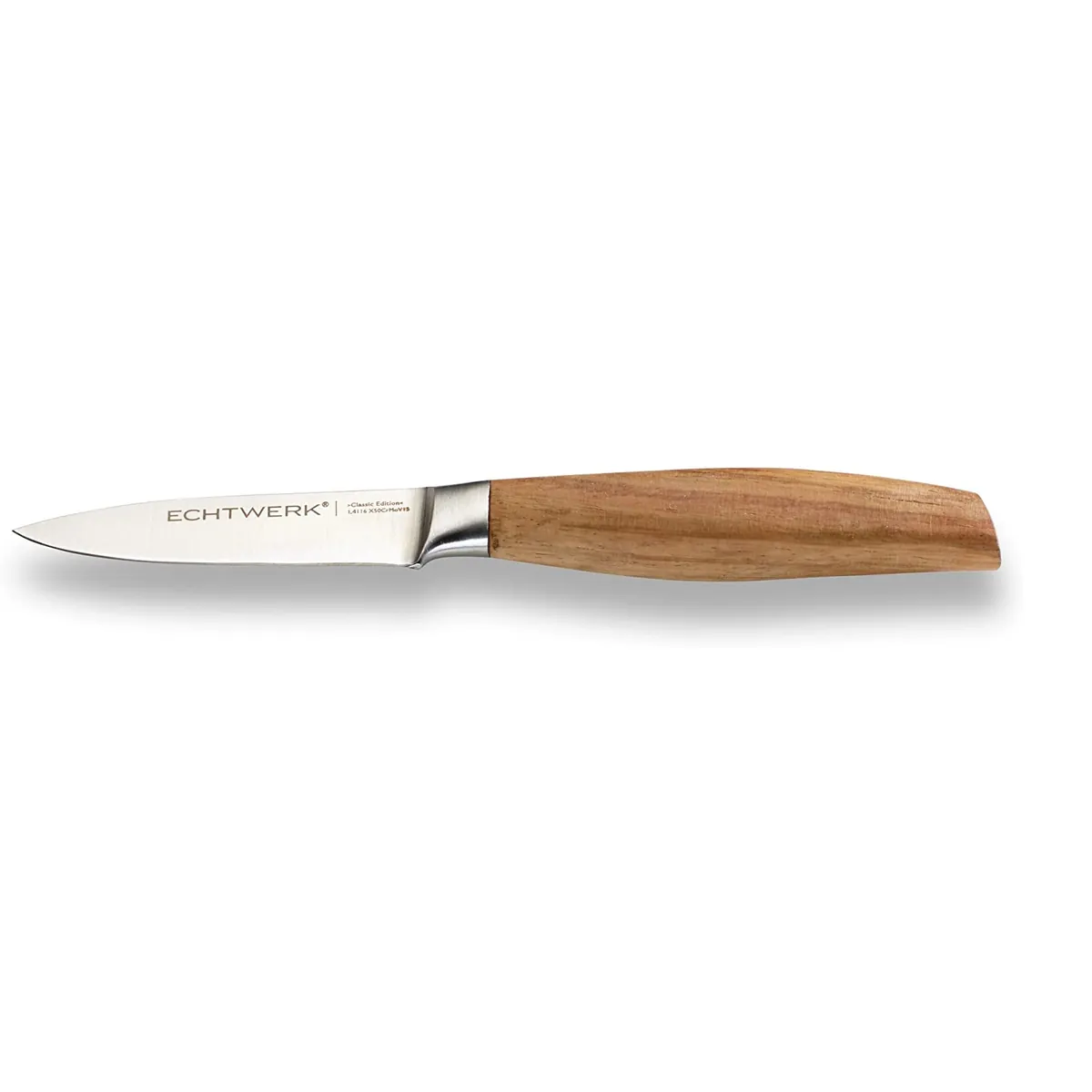 Schälmesser "Classic-Edition" aus hochwertigem Stahl, Griff aus Akazienholz, Klingenlänge
