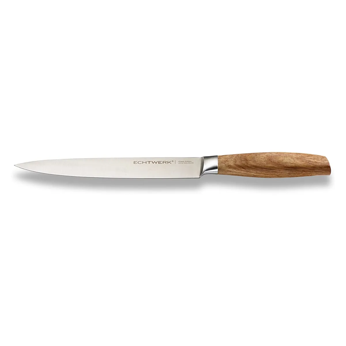 Schinkenmesser "Classic-Edition" aus hochwertigem Stahl, Griff aus Akazienholz, Klingenlänge