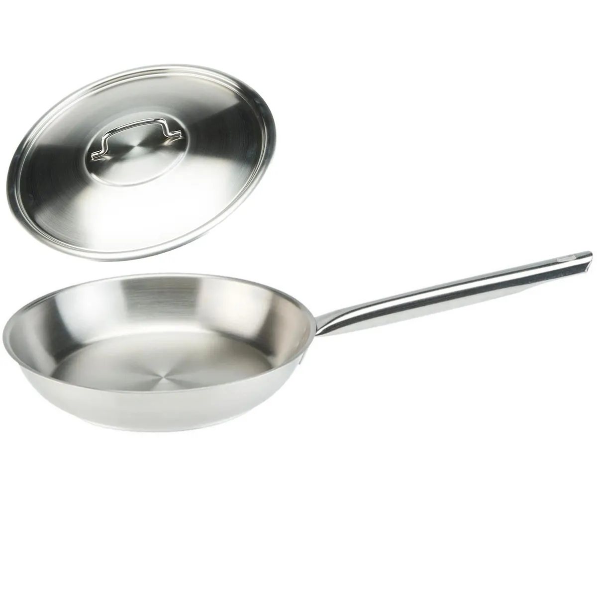 Profi Edelstahl Bratpfanne incl. Deckel (Ø20-40cm)
