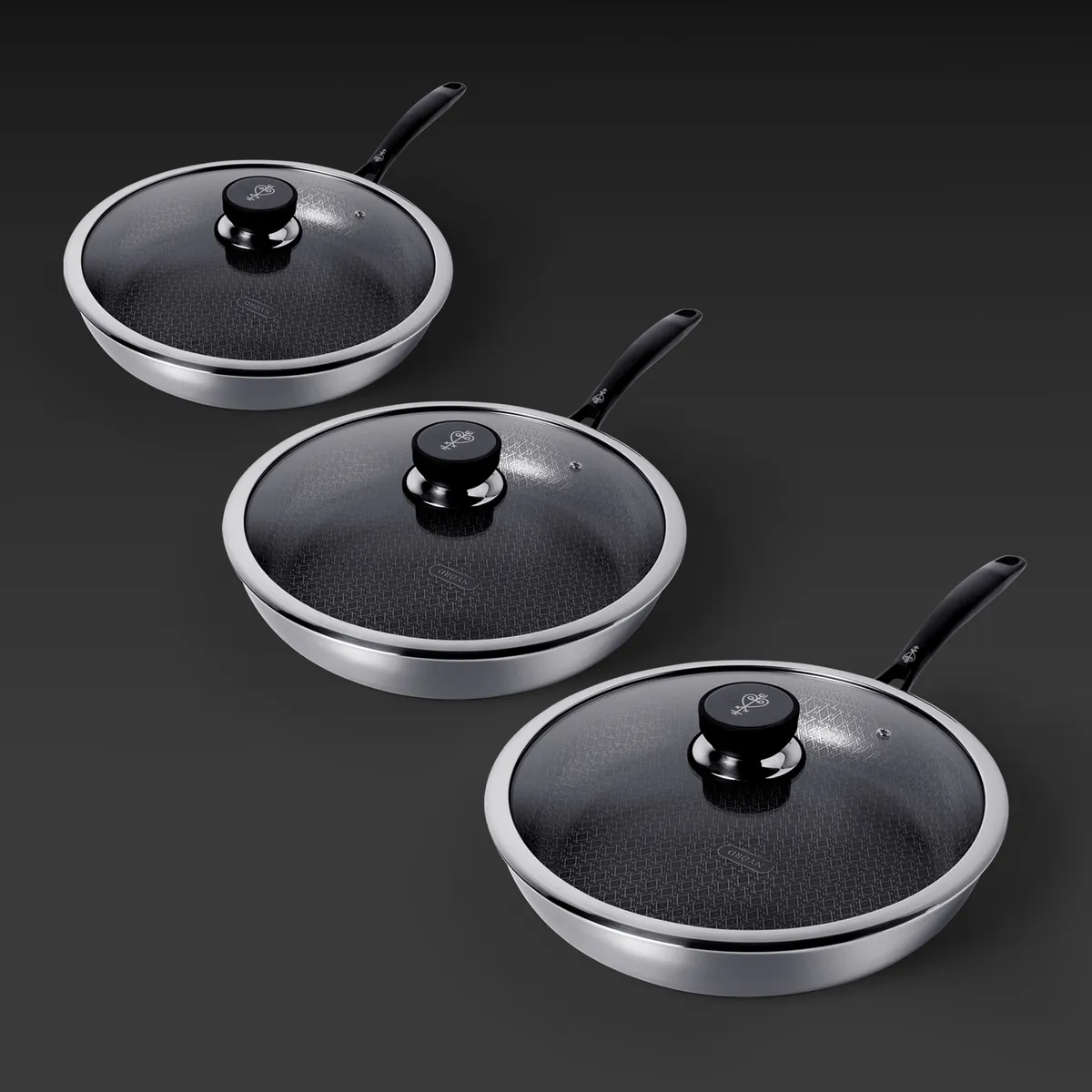 EDELSTAHLPFANNEN 3ER SET