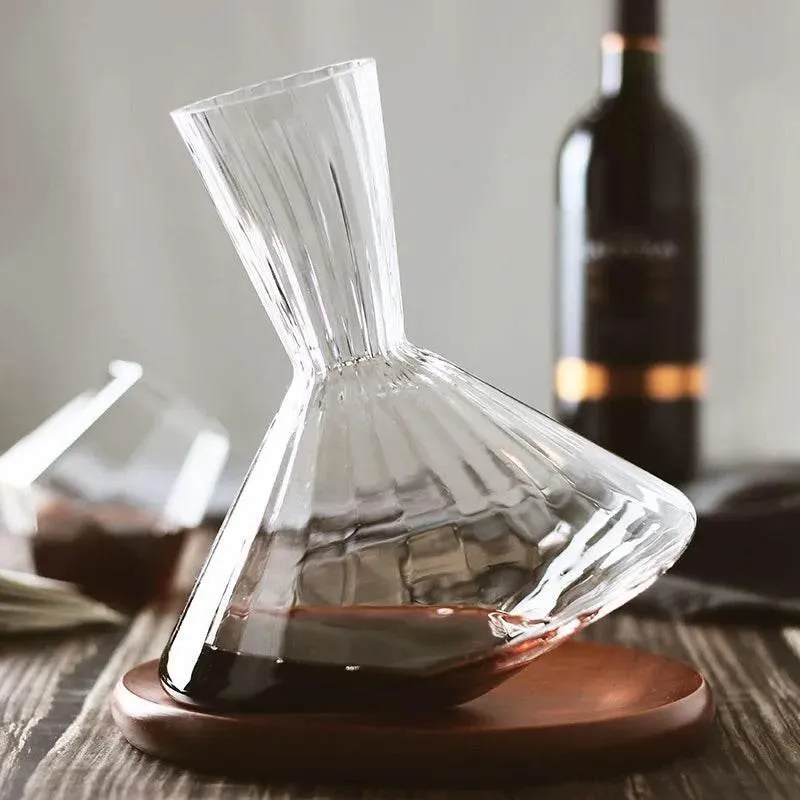 Exklusiver rotierender Kristallglas Dekanter (1 Liter)