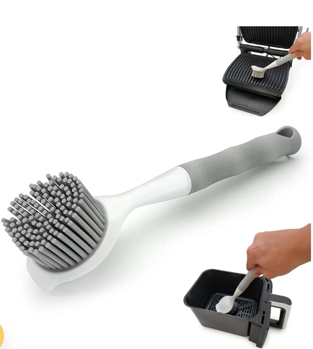 WunderFry® Reinigungsbürste mit Silikonborsten für Airfryer, Kontaktgrill & Pfannen