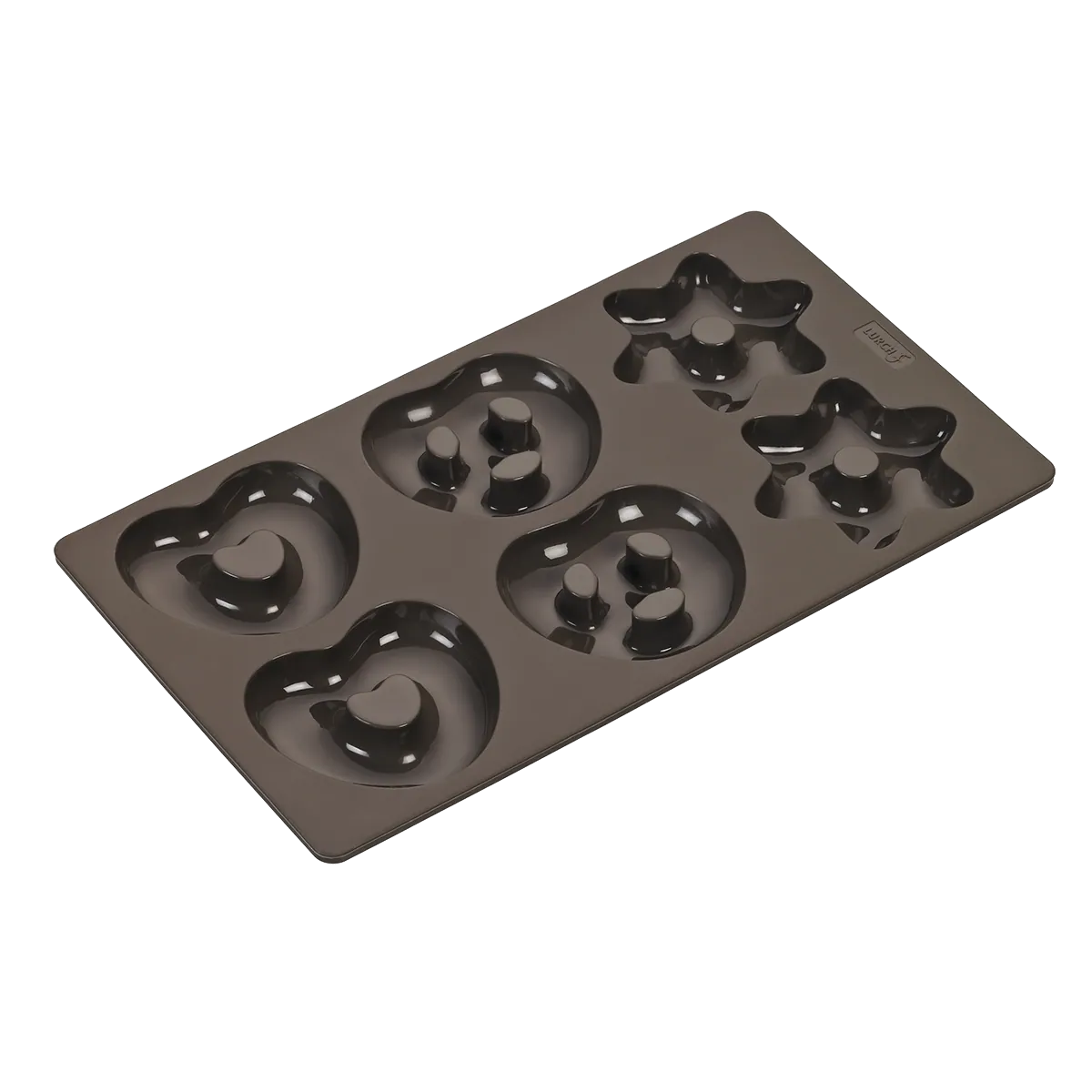 -LURCH- "FLEXI®FORM Silikon" Lebkuchen Backform für Brezeln, Herzen, Sterne