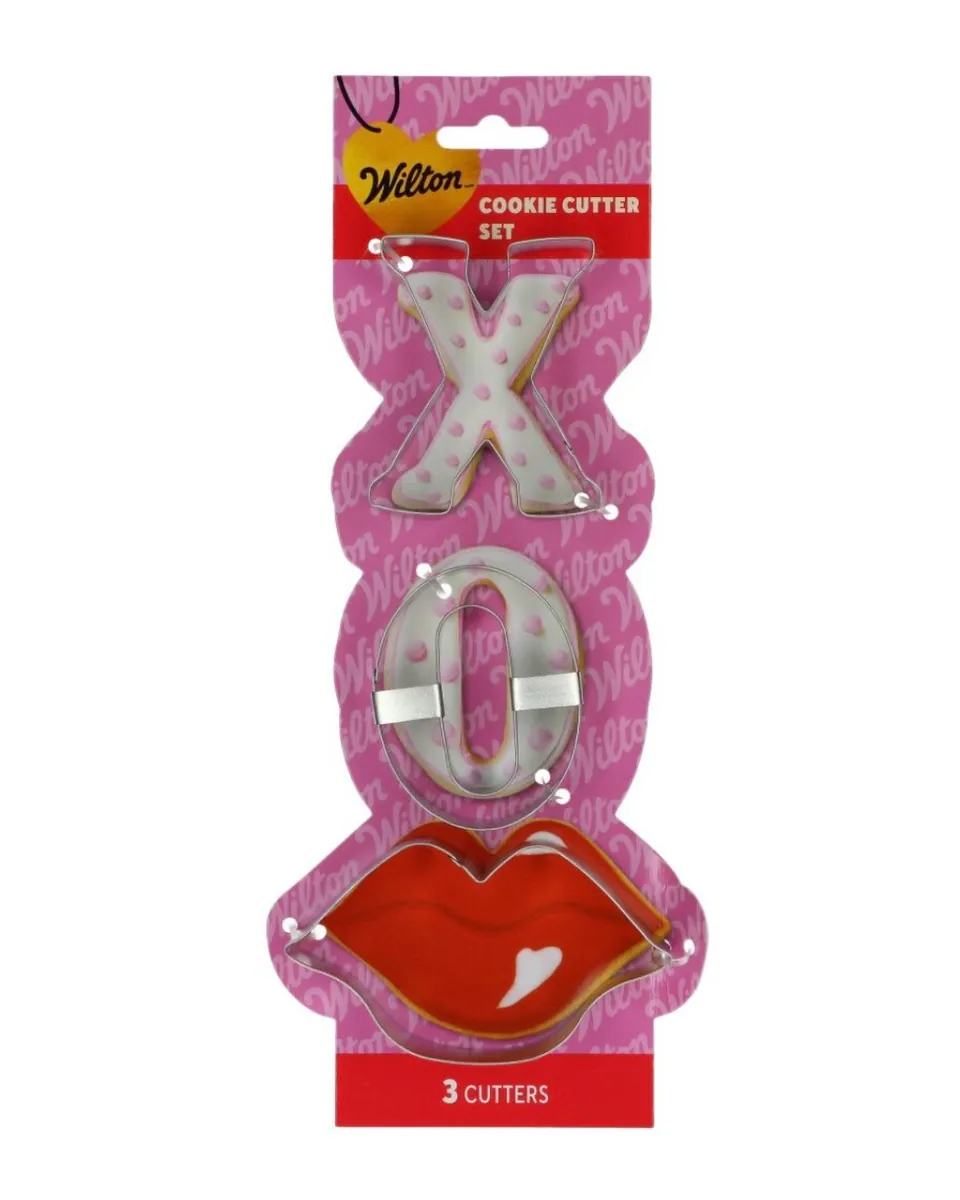 Wilton Ausstecher Set Lippen XO Liebe Valentinstag 3 Stk