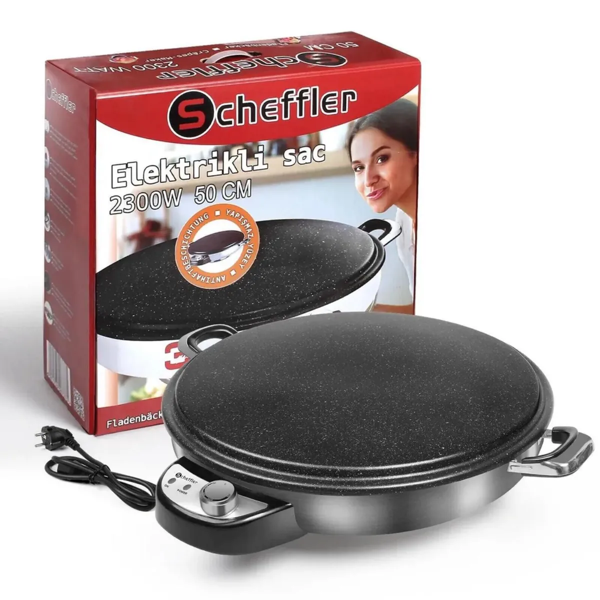 Crêpesmaker Ø50cm 230V 2300 W Fladenbäcker, große Backplatte, Temperaturregler