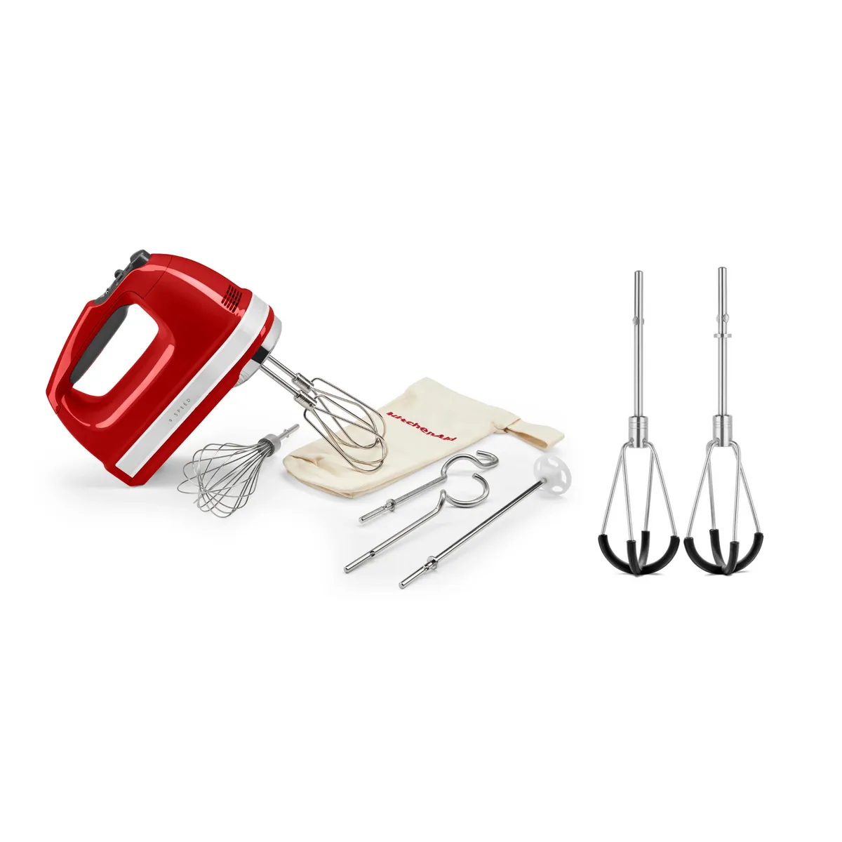 KitchenAid Handrührer KHM9212 + Rührbesen mit Gummilippe