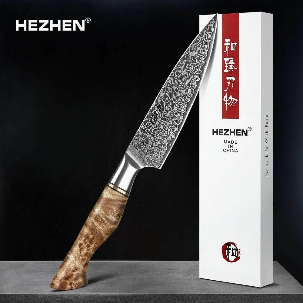 HEZHEN Utility Damastmesser - Master Series 5 Zoll | 67-Lagen