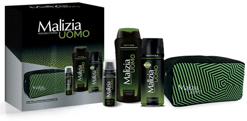 MALIZIA MEN VETYVER DOCCIA + DEO + SCHIU + BEAUT