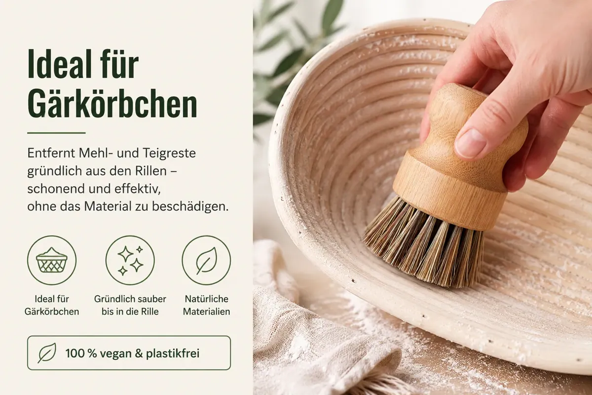Vegane Bambus-Bürste – natürlich sauber bis in die letzte Rille.