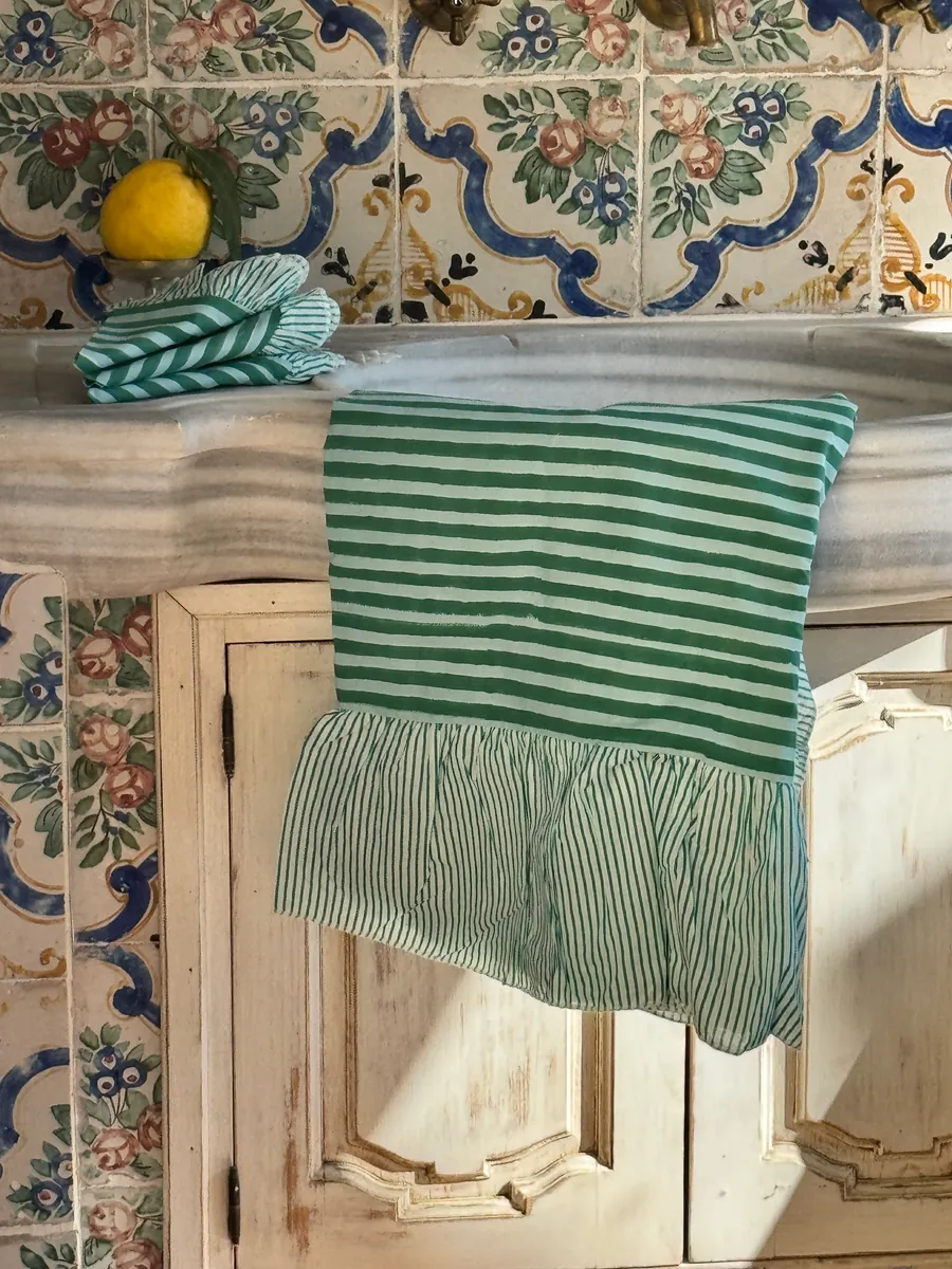 Baumwolltischdecke "Verde Stripes"