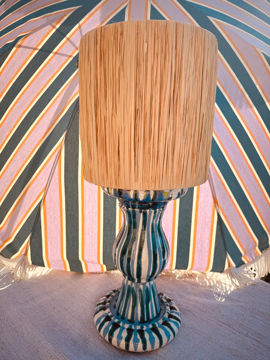 Handgefertigte Keramik Tischlampe 67 cm | Grand Hotel Casa Riviera
