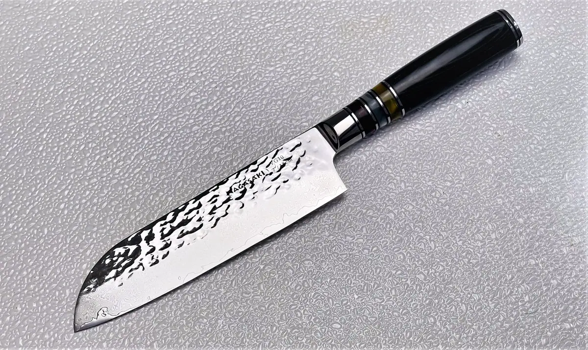 Nagasaki Hand hammered Santoku knife