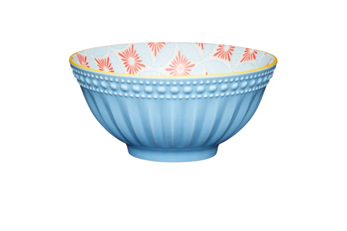 KitchenCraft Bowl, Pale Blue Detailed