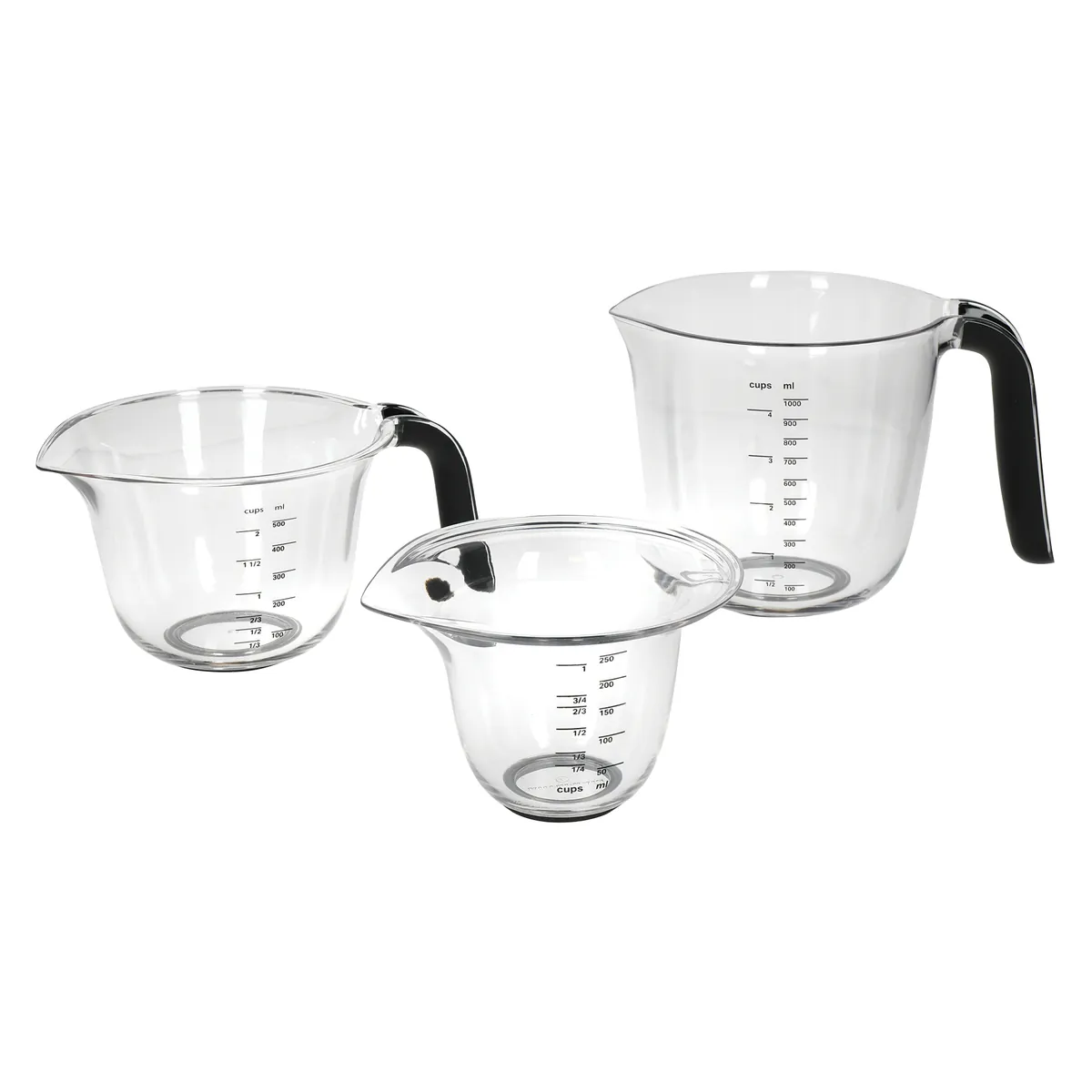KitchenAid 3-teiliges Messbecherset schwarz