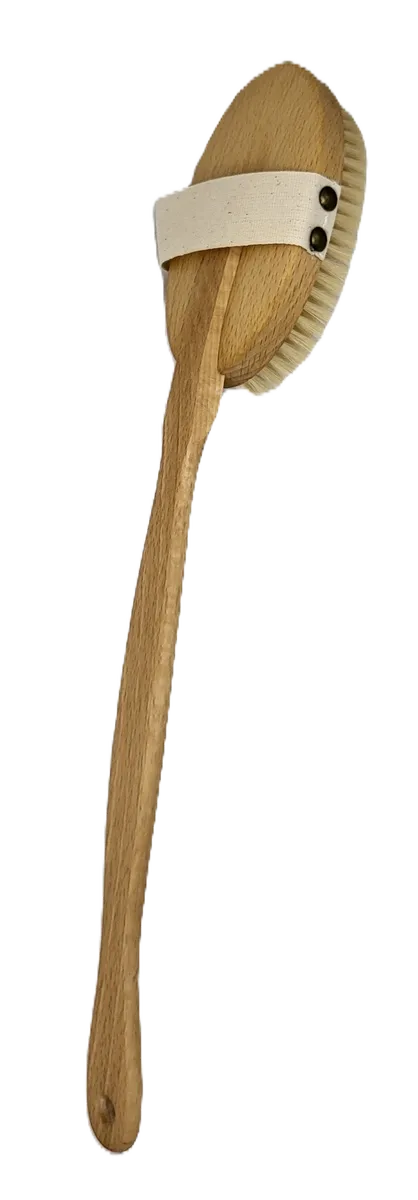 Keller Badebürste, Buche geölt, oval, helle Naturborsten