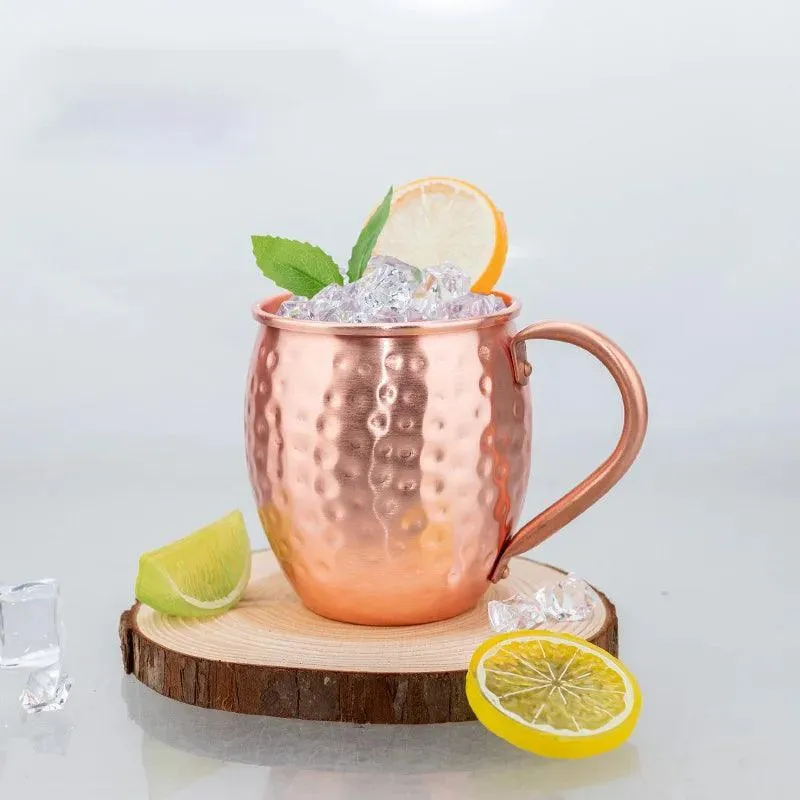 Bauchiger Kupferbecher - Moscow Mule Tasse - 350ml (Sets)