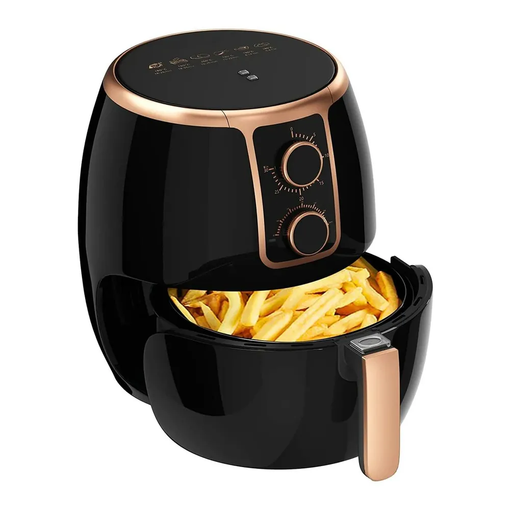 Scheffler 3,7L Heißluftfritteuse, Fritteuse Heissluft Ohne Fett,1500W Airfryer, Power Air fryer,Heissluft Fritteusen Ohne Öl mit Thermostat und Timer