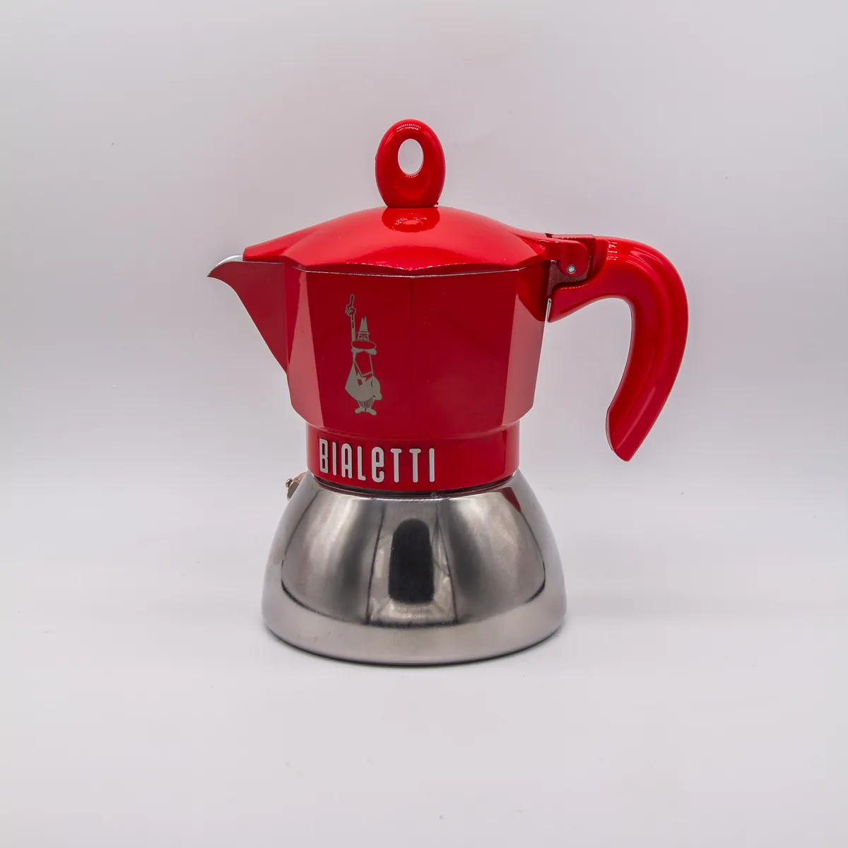 Espressokocher Moka Induction Exclusive 4 Tassen rot