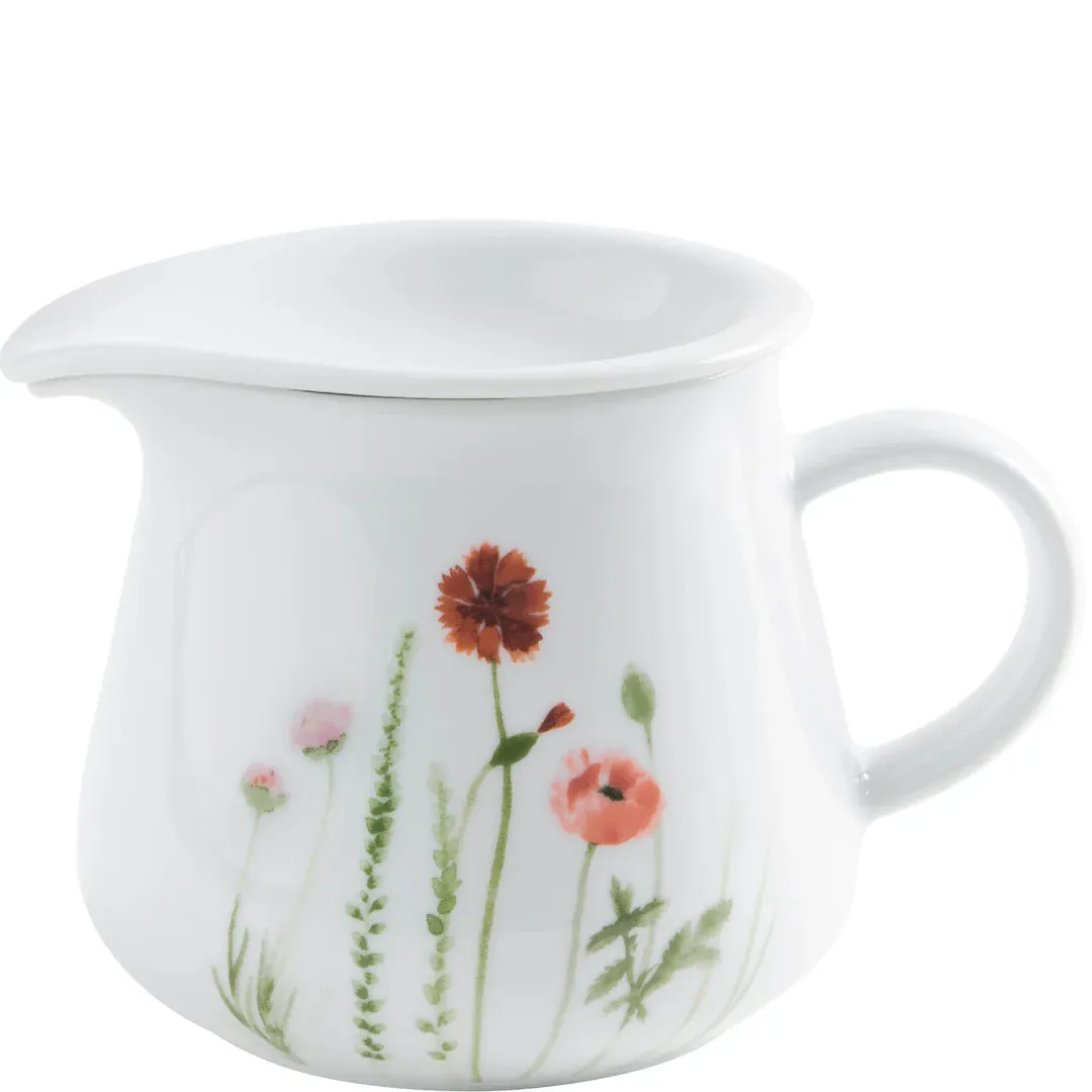 Kahla Porzellan Five Senses Wildblume Milchkännchen Mini-Krug 0,50 l + Deckel-Dip 11 cm