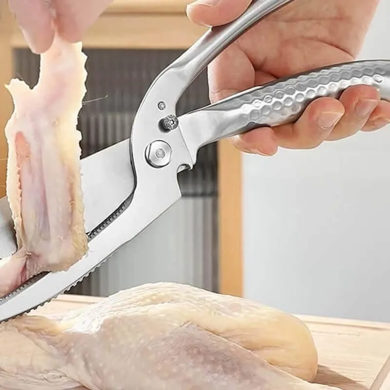 Einzigartige Edelstahl Küchenschere - Geflügelschere - Messer Dualzweck