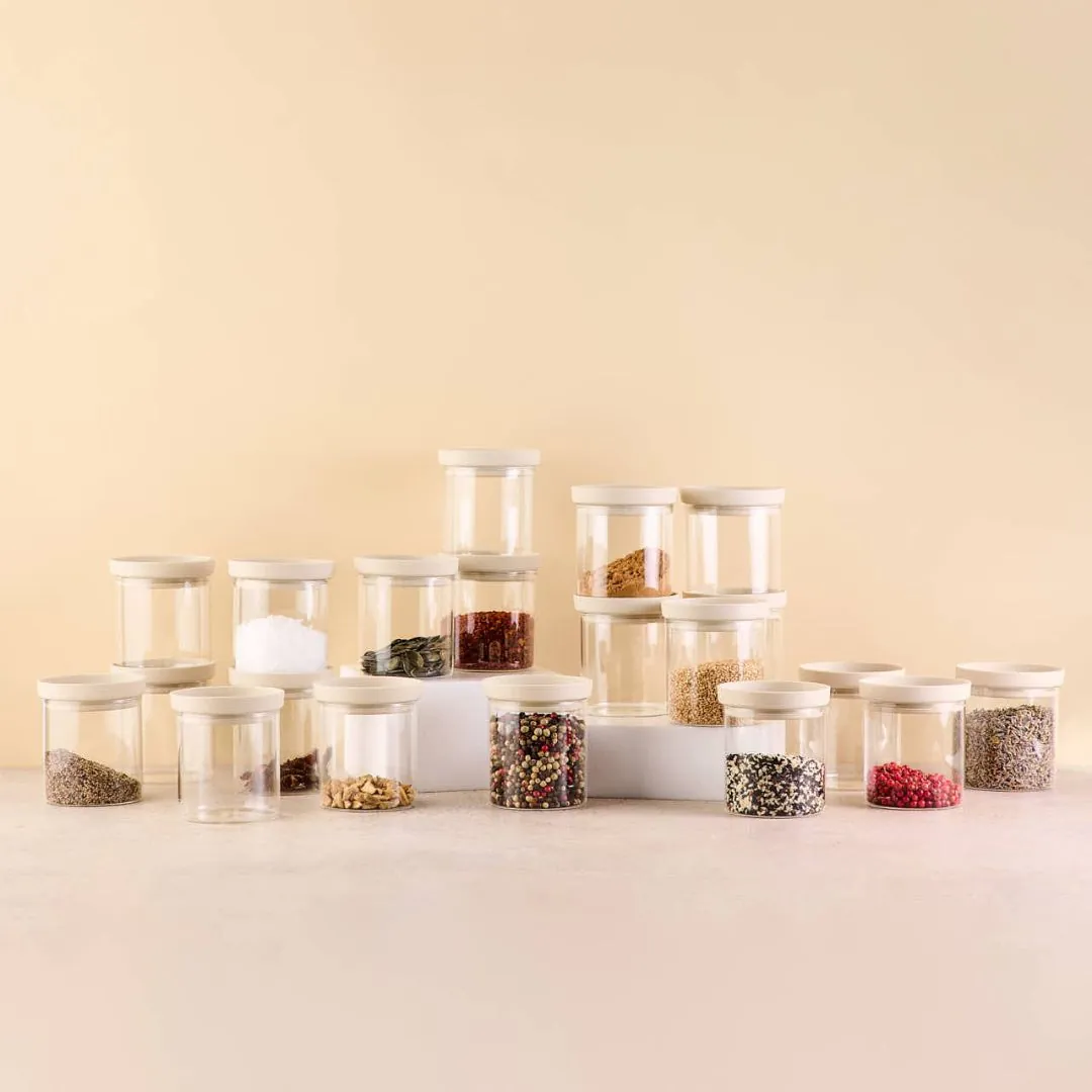 Gewürzschrank Set | Rund +Glasdeckel