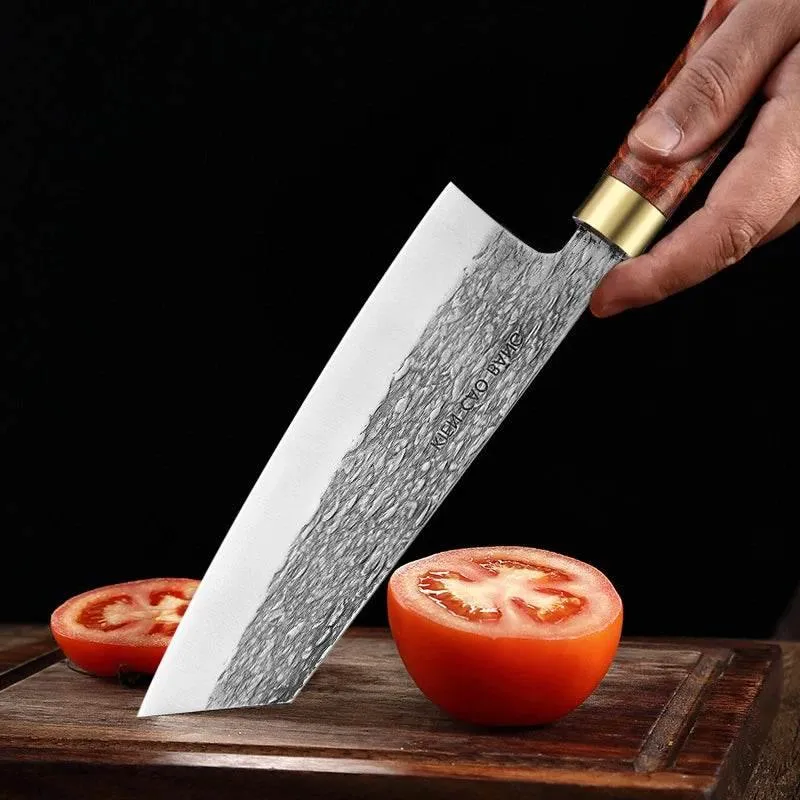 Professionelles japanisches Küchenmesser (20cm) handgeschmiedet mit Geschenkbox