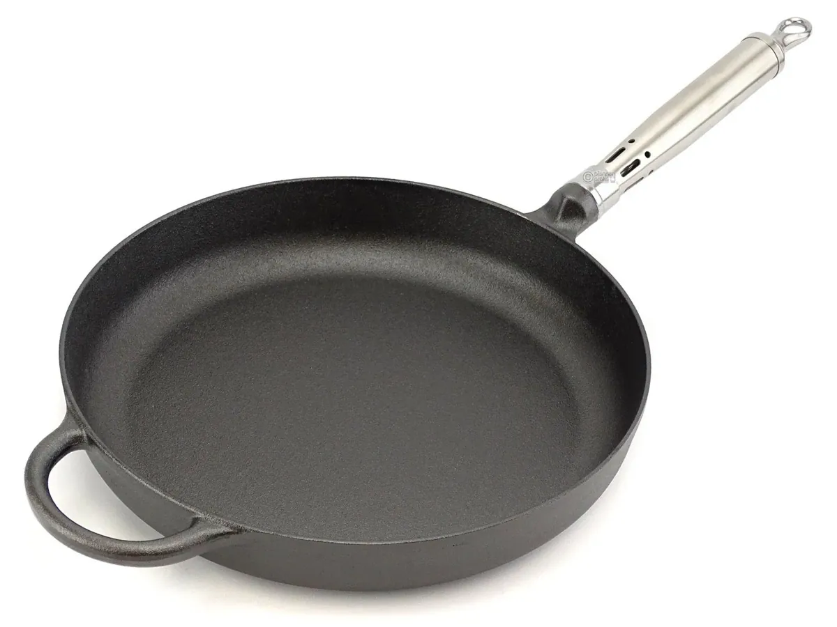 RONNEBY BRUK Gusseisen Bratpfanne MAESTRO 28 cm Edelstahlgriff, schon eingebrannt