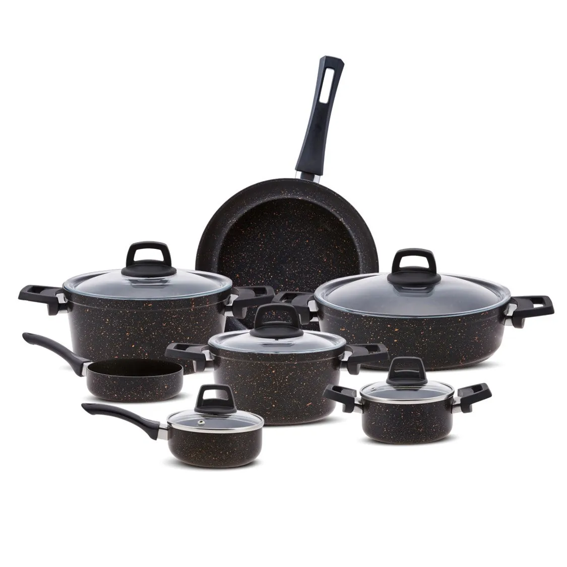 Karaca Biogranit Blackgold 12-teiliges Kochgeschirr-Set