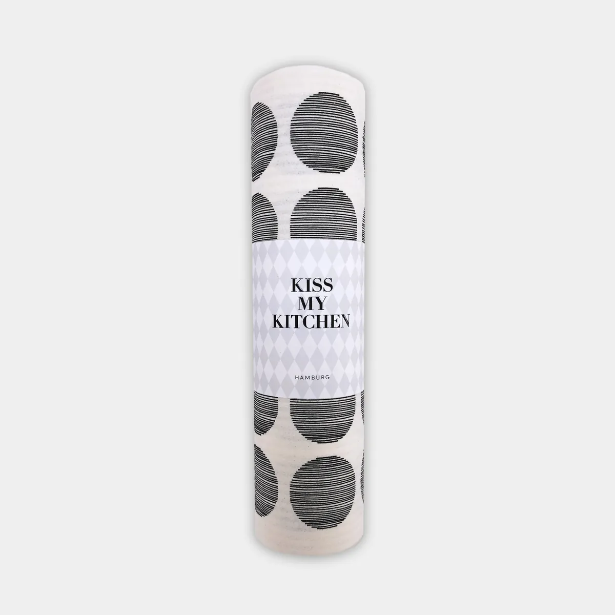 WO Schwammtuch-Rolle, Dots white black, 4 Stck.