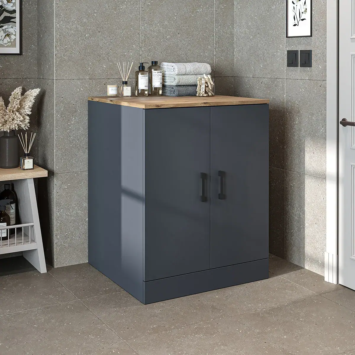 Roomart Waschmaschinenschrank ATLANTIC-II, 70 cm, Unterschrank für Frontlader, in 4 Farben