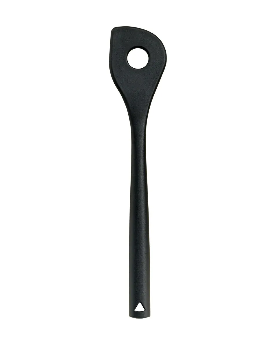 Triangle Rührlöffel mit Loch, Nylon, schwarz