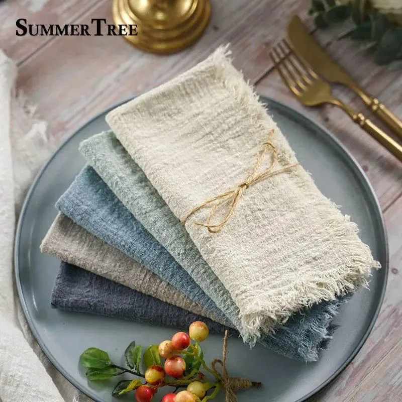SUMMERTREE Gaze Stoffservietten Baumwolle 41x41cm - Set 20 Stück (viele Farben)