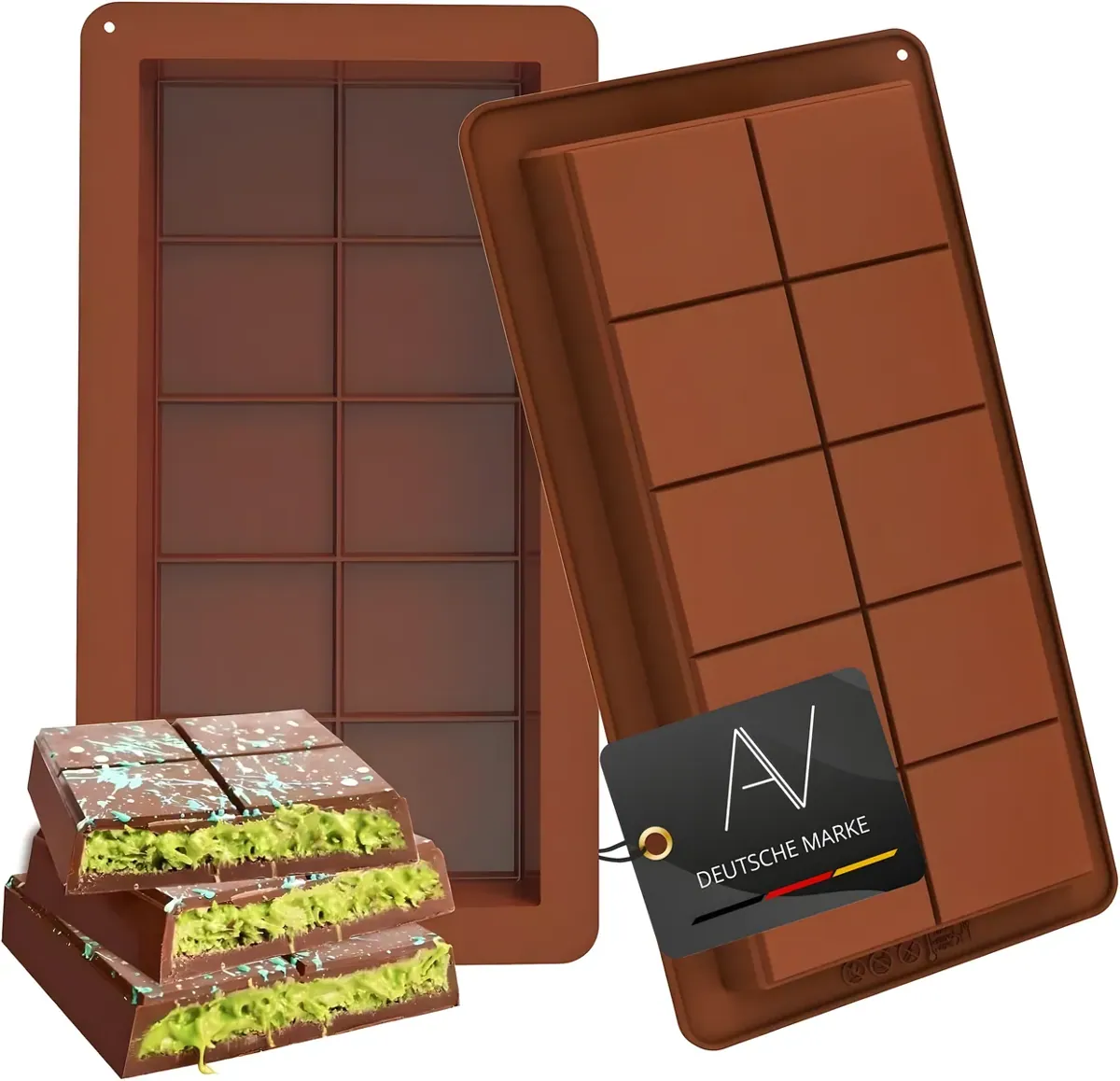 Schokoladenform aus Silikon extra tief im 2er Set