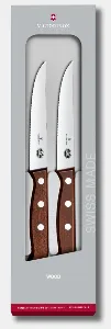 Victorinox Steakmesser Set, 2teilig, modifiziertes Ahornholz, 12 cm