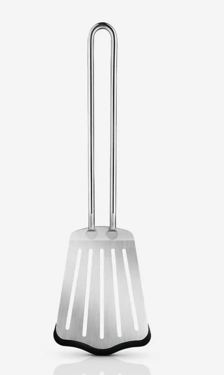 Pfannenwender mit Silikonkante, geschlitzt, 28 cm