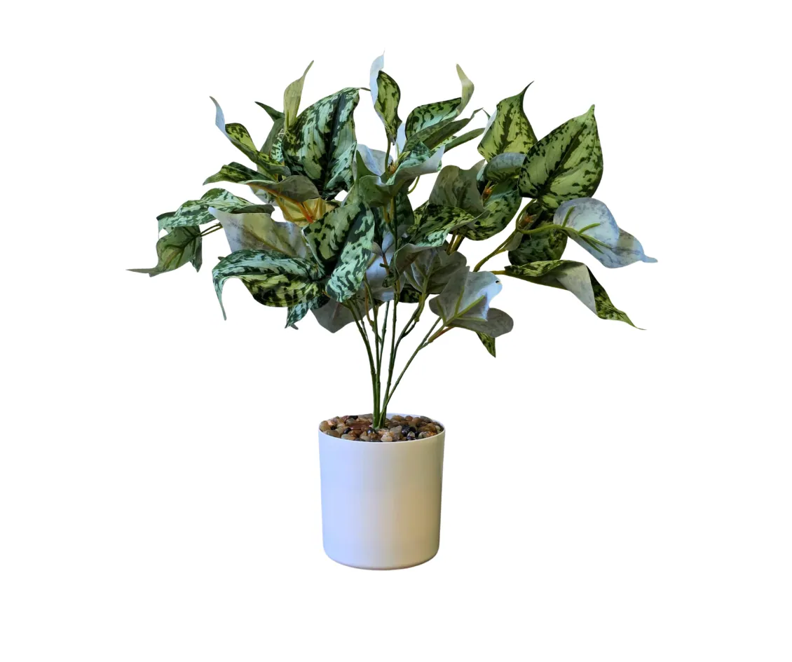 Kunstpflanze Kolbenfaden (Aglaonema) 40 cm im Topf