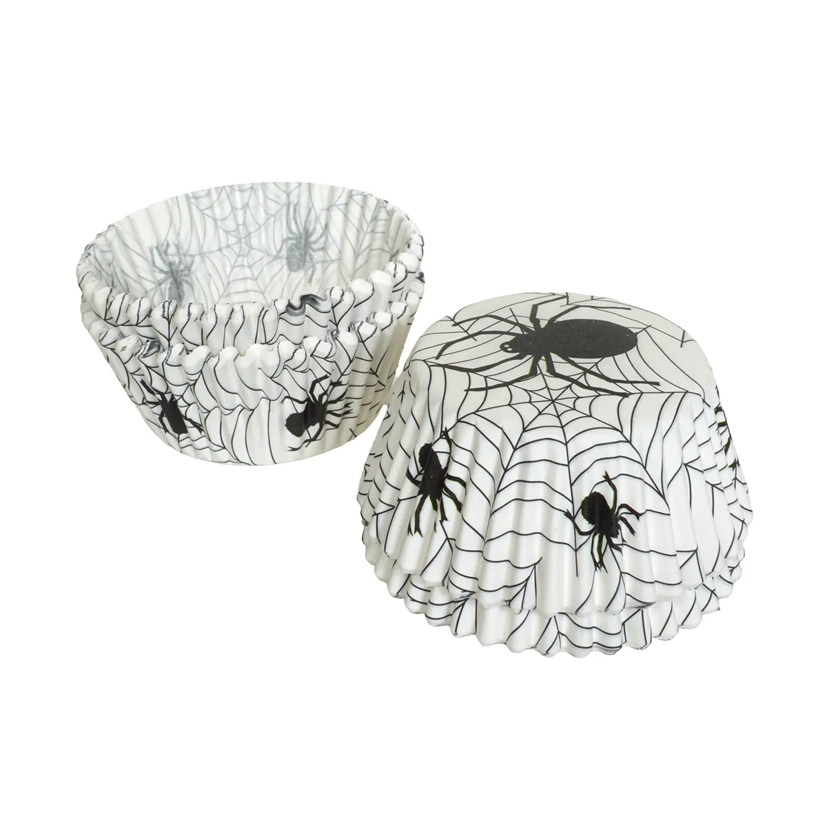 Muffinförmchen mit Spinnennetz & Spinne