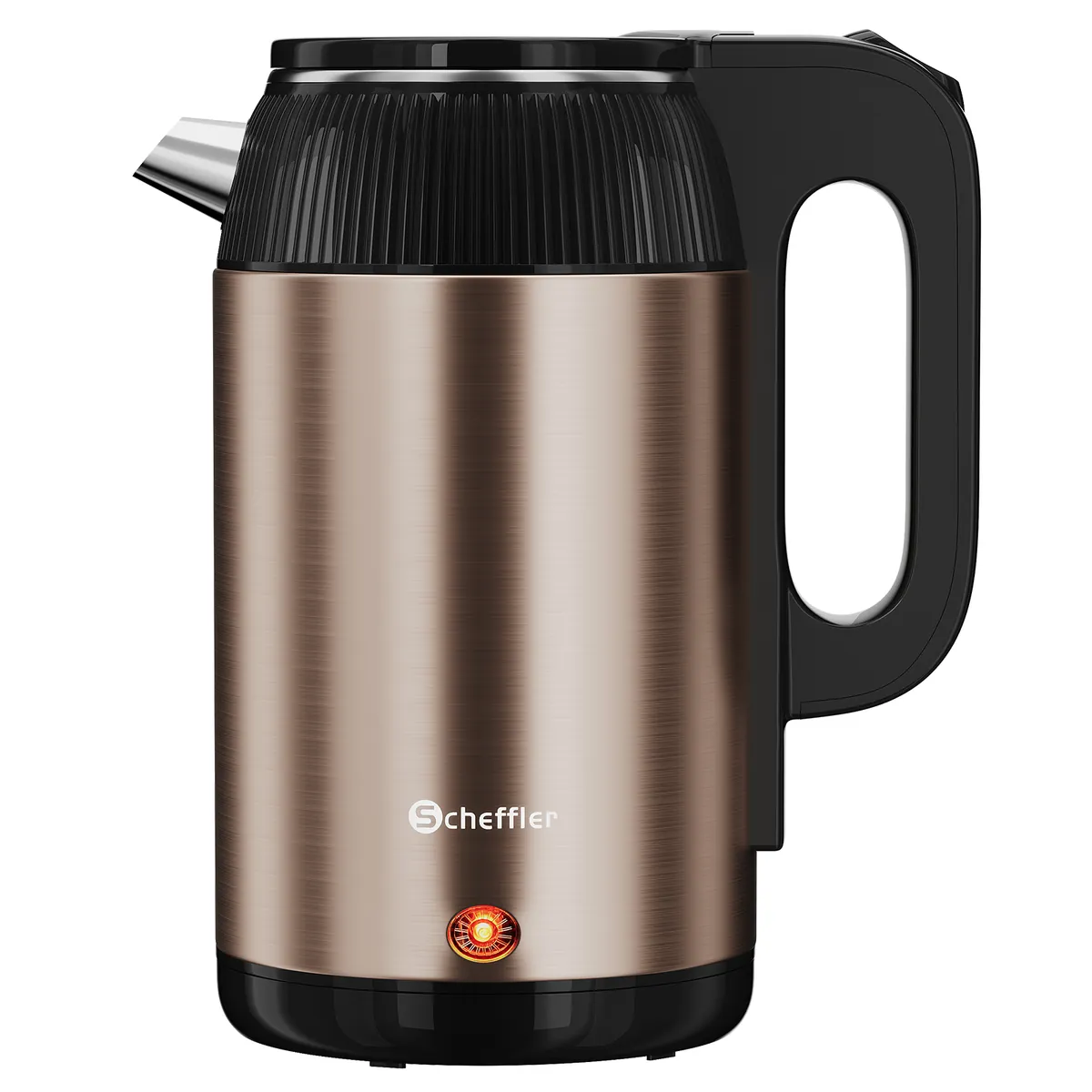 Wasserkocher 3L Kabellos 1500W BPA-frei, Schnellkochend, Retro Design Blau/Roségold